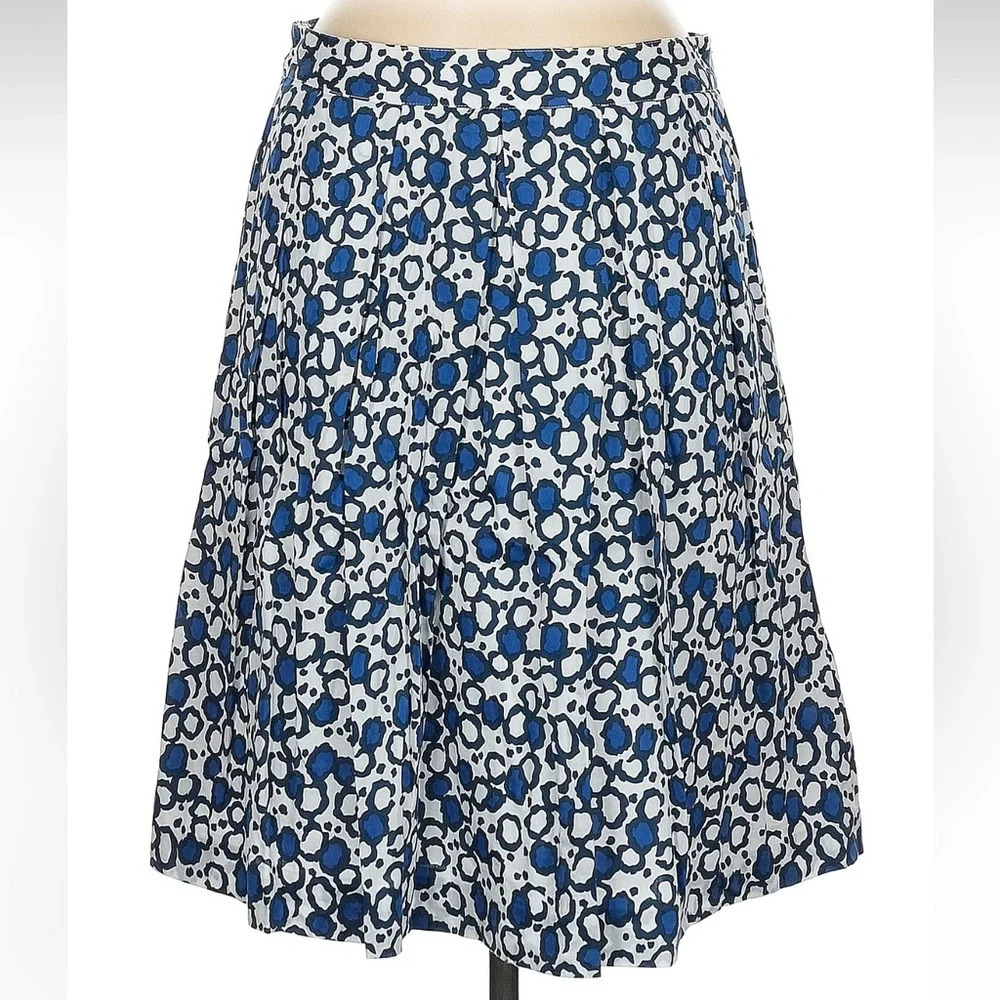 Brooks Brothers 100% Cotton Woven in Italy Pleated Lined Skirt Size 6 Small S